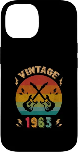 Vista 4 de Vintage 1963 Birthday Guitar Player 63th Guitarist Birthday Case for iPhone 17