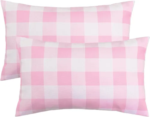 Vista 27 de Poise3EHome Juego de 2 fundas de almohada para exteriores de 16 x 16 pulgadas, a cuadros blancos y negros, a prueba de salpicaduras, para primavera