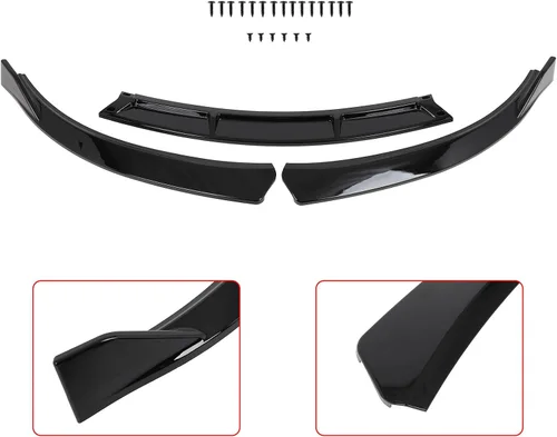 Vista 5 de ROADFAR Divisor de labio de parachoques delantero negro brillante para Chevrolet Cruze 2011-2014