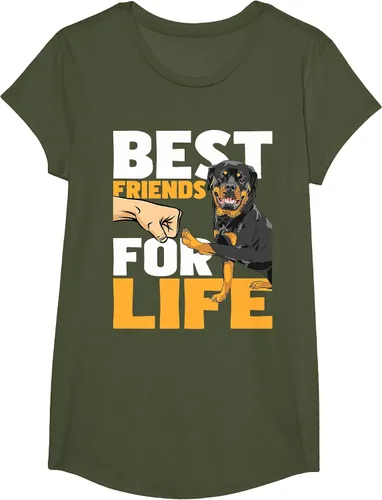 Vista 19 de Best Friends for Life - Rottweiler Animal Dog Lover Breeder T-Shirt
