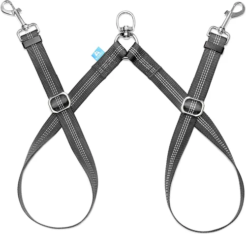 Vista 7 de BAAPET Correa de nailon para perro de 5 pies con triple hilos reflectantes y cómodo mango acolchado para caminar, entrenar cachorros pequeños Negro