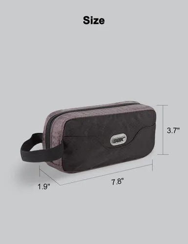 Vista 5 de GOX Neceser de viaje Dopp Kit caso para hombres multifunción bolsa organizadora de embalaje
