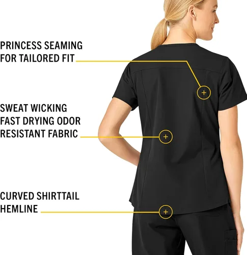 Vista 4 de Carhartt Top Force con cuello en V y 5 bolsillos para mujer