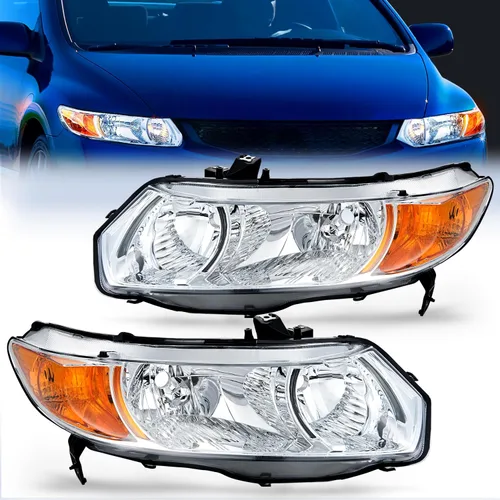 Vista 11 de Nilight - Conjunto de faros delanteros compatibles con Honda Civic 1996 1997 1998. Reemplazo de faros delanteros, carcasa negra, reflector ámbar
