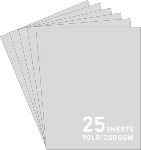Vista 16 de 25 hojas de papel de cartulina negra, cartulina de 8.5 x 11 para Cricut.