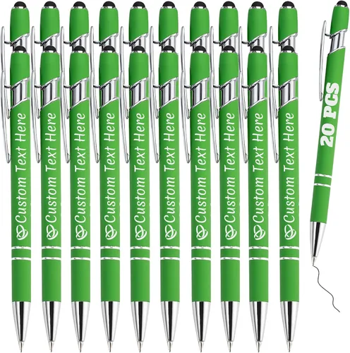 Vista 101 de Bolígrafos personalizados a granel 10 con nombre, grabados con punta de lápiz, bolígrafos de bola personalizados de escritura suave, regalos