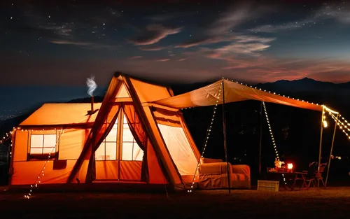 Vista 6 de Carpas inflables de 15.7 x 11.8 pies para camping, 8-12 personas 2 habitaciones con tragaluz de TPU, pantalla de película, puerto de aire