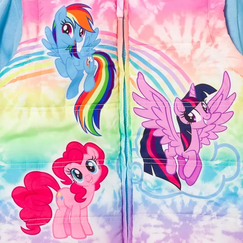 Vista 6 de My Little Pony Rainbow Dash - Chaqueta con cremallera para niñas de niños pequeños a niños pequeños