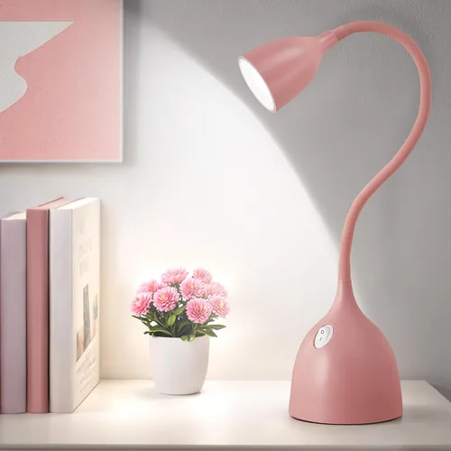 Vista 12 de Lámpara de Escritorio de Cuello de Cisne EJIAXIN 360° Luz de Lectura LED Flexible Lámpara de Escritorio Pequeña para Espacios Pequeños Lámpara