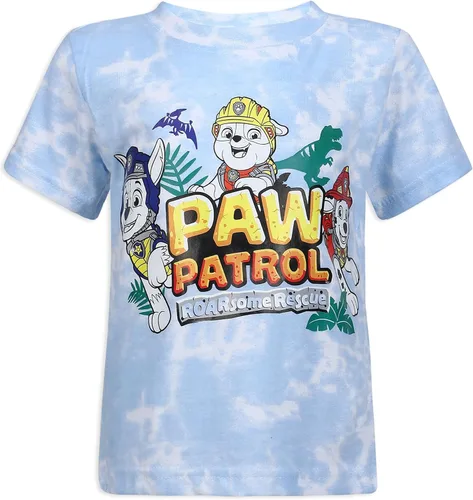 Vista 2 de Paw Patrol Nickelodeon Chase, Marshall and Rubble - Conjunto de camiseta y pantalón corto para niño