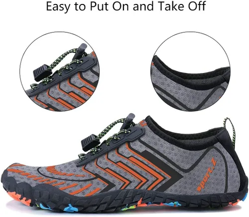 Vista 3 de MAYZERO Zapatos de Agua de los Hombres de las Mujeres de Natación de Surf Zapatos de Playa de la Piscina de Zapatos de Punta Ancha Senderismo Aqua