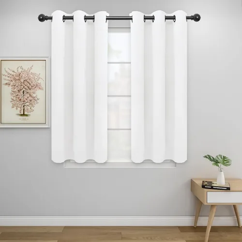 Vista 138 de Easy-Going - Cortinas opacas para dormitorio, aislamiento térmico sólido con ojales, cortinas de ventana para reducción de ruido, cortinas