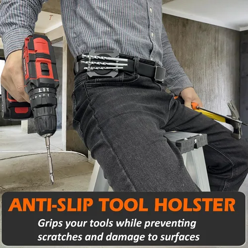 Vista 6 de MUTUACTOR Clip Magnético para Cinturón de Herramientas de Servicio Pesado, Φ2.2" Clip Magnético Antideslizante con Imán Fuerte para Cinturón