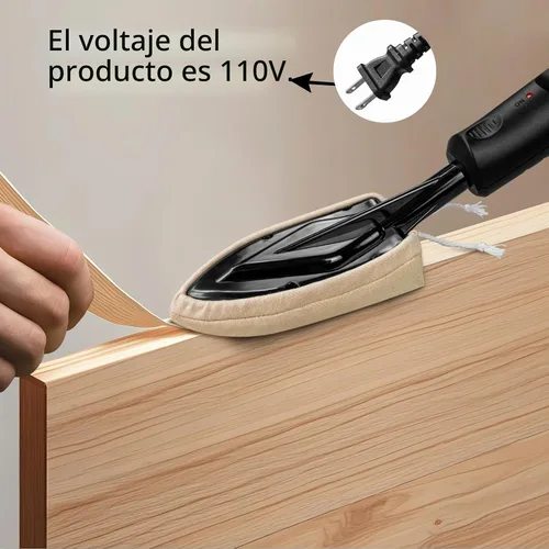 Vista 7 de Plancha de banda de borde con pantalla LCD, ajustable 212-428F (100-220C), soporte de metal, cable de alimentación de 98 pulgadas, 3 calcetines Negro