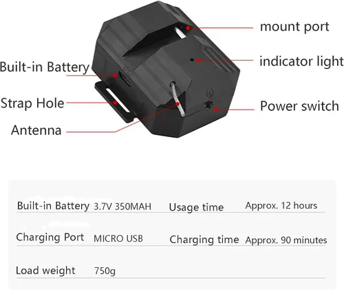 Vista 5 de Sistema Airdrop compatible con DJI Mini 4 Pro/Mini 3/Mini 3 Pro/Mini 2/Mini SE Drone Payload Dropper Release Dropper System Delivery Transport