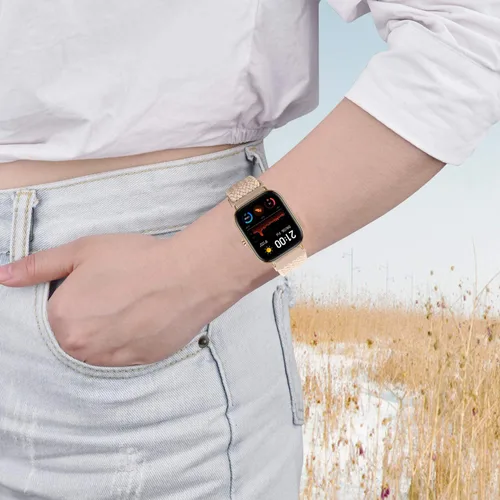 Vista 7 de ViCRiOR Paquete de 3 correas de reloj elásticas trenzadas para Amazfit GTS/GTS 2/GTS 2e/GTS 2 Mini/GTS 3/GTS 4 Mini/GTS 4/GTR Mini, correa elástica