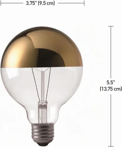 Vista 5 de Globe Electric 84649 - Bombilla incandescente Edison Oro de 40 W, 40 W, base E26, 220 lúmenes