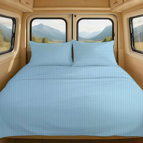 Vista 80 de NON Sticky cotton Juego de sábanas cortas de algodón egipcio de alta calidad para caravana, 4 piezas, bolsillo profundo de 12 pulgadas, suave, fácil