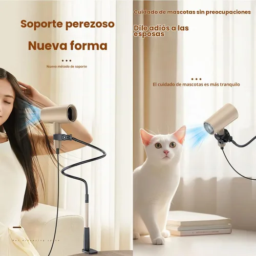 Vista 6 de Soporte para secador de pelo para perros, ajustable de 31.5 pulgadas, resistente soporte para secador, herramienta de aseo de mascotas manos libres
