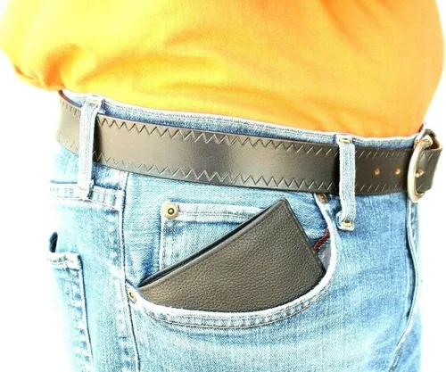 Vista 8 de Billetera delgada con bloqueo RFID para hombre, tarjetero para hombre, cartera delgada con bolsillo frontal para hombre, tarjetero para tarjetas