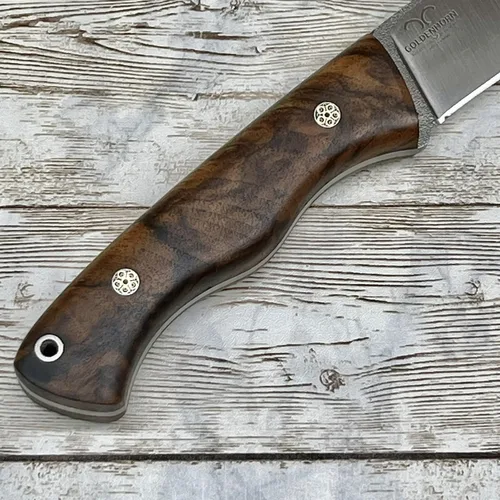 Vista 7 de Cuchillo de hoja fija hecho a mano para exteriores con funda, caza, bushcraft, cuchillo Bowie de autodefensa, cuchillo rastreador con mango