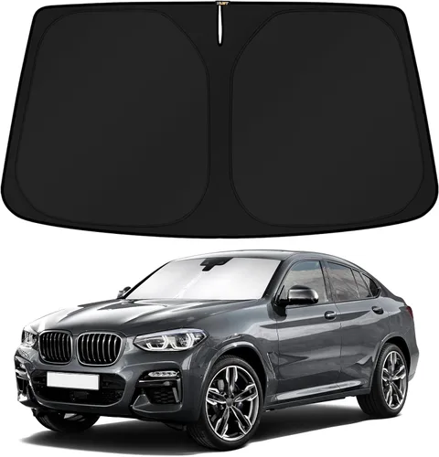 Vista 106 de KUST Parasol para parabrisas para BMW X1 F48 2016, 2017, 2018, 2019, 2020, 2021, 2022, accesorios de ajuste personalizado, parasol plegable