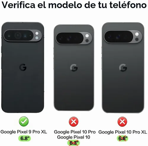 Vista 2 de Lunivop - Carcasa metálica resistente para Google Pixel 9 Pro XL, color negro