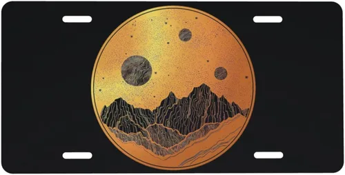Vista 11 de Placa de matrícula patriótica con bandera americana, estrellas y rayas de aluminio, cubierta de placa de matrícula delantera para automóvil