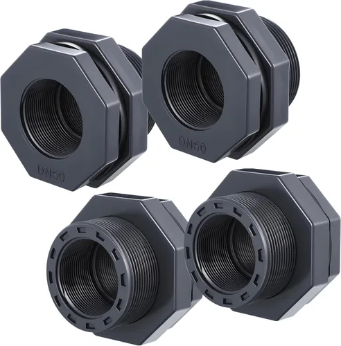 Vista 25 de 4 unids 1 pulgada mamparo montaje PVC Npt tanque conector