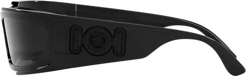 Vista 2 de Versace Gafas de sol para hombre, marco blanco, lentes gris oscuro, 2.638in