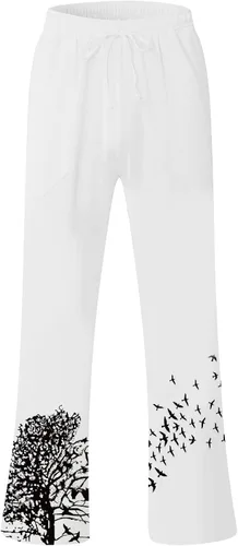 Vista 7 de Febecool Pantalones de ocio remoto para hombre, pantalones deportivos de moda, pantalones de fitness, pantalones holgados con bolsillos
