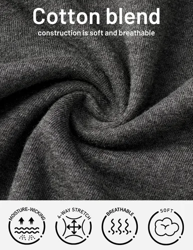 Vista 3 de MIER Men's Cotton Joggers Athletic Sweatpants for Gym Workout Active Lounge Jersey Track Pants with Pockets, Elastic Waist