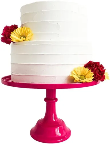 Vista 12 de [Usado] Soporte de plástico negro de 11 pulgadas para tartas Soporte de melamina para pasteles de boda Bonitos soportes para pasteles para mesa