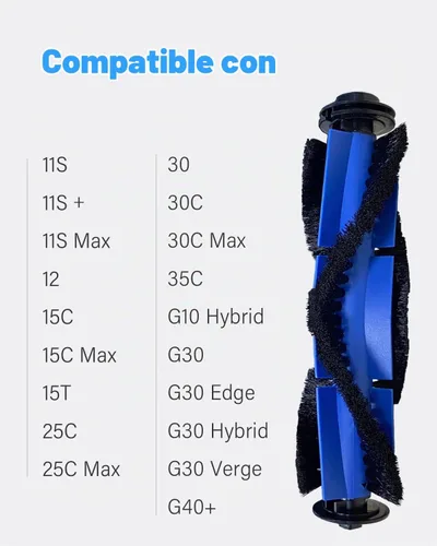 Vista 2 de BBT BAMBOOST Repuesto de cepillo de rodillo para Eufy G32, G30, 15C, G35+, G40+, G40 Hybrid+, Eufy 11S, Eufy 11S Max, Eufy RoboVac 25C, G30 Hybrid