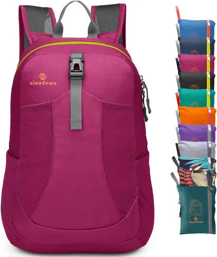 Vista 9 de Sinotron - Mochila de senderismo ligera y plegable de 22 l, mochila pequeña de senderismo, mochila de día para mujeres, hombres, viajes, camping