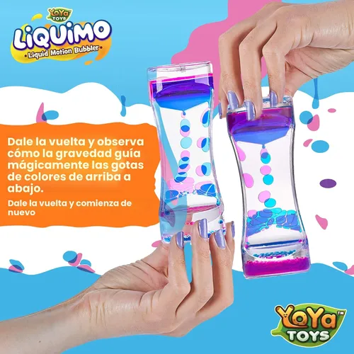 Vista 3 de YoYa Toys Liquimo - Liquid Motion Bubbler - Paquete de 3 - Juguete sensorial fidget de escritorio para niños y adultos - Tubos relajantes