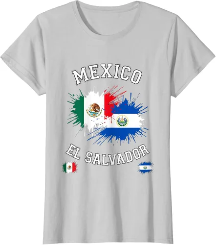 Vista 20 de Camiseta de recuerdo de la bandera vintage de El Salvador de México