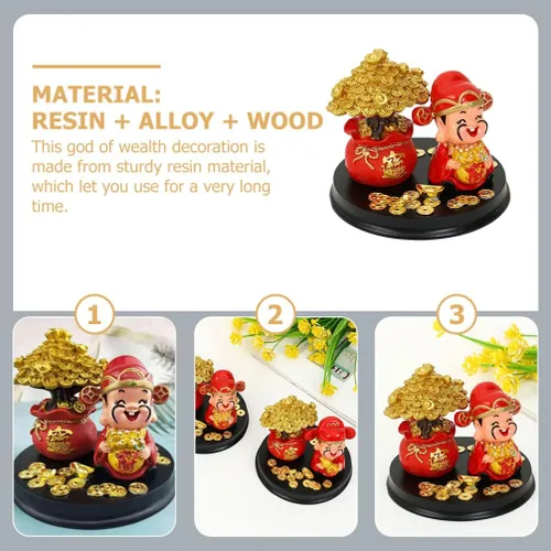 Vista 7 de LIFKOME Wencaishen Caishen Feng Shui Decoración Zhao Dios de la riqueza Dios de la fortuna Feng Shui Shen Estatua de Feng Shui Shen Estatua Caishen