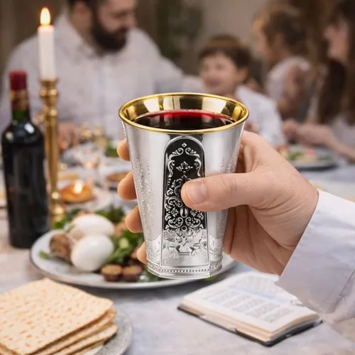 Vista 5 de Regal Kidush - Taza cuadrada de calidad premium, ideal para Pascua y todas las fiestas judías, vasos desechables de plástico, 50 unidades (5.5 onzas)