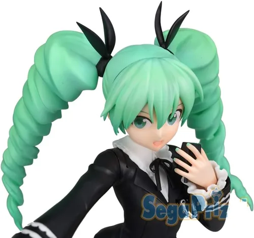 Vista 4 de Sega Project Diva Arcade Future Tone Hatsune Miku Super Premium Figura de acción Dark Angel, 9 pulgadas