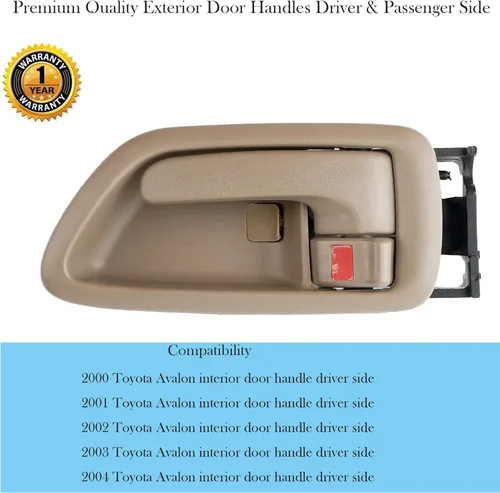 Vista 4 de Manija de puerta interior interior delantera trasera izquierda del lado del conductor para Toyota Avalon 2000-2004, Sequoia 2001-2007, Tundra