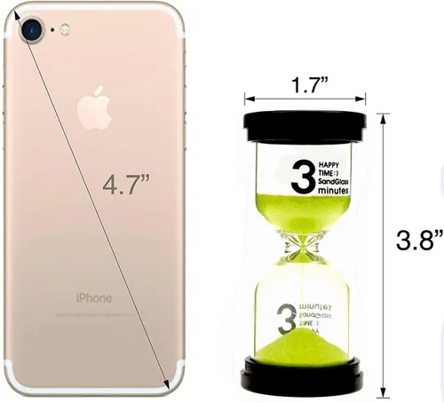 Vista 4 de 3 Minutos De Arena Temporizador Reloj De Arena Reloj De Arena Reloj De Arena Para Clases De Juegos De Cepillado De Dientes Entrenamiento - Verde