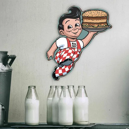 Vista 5 de Bob's Big Boy - Letrero de metal clásico para cocina, comedor o garaje