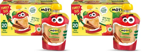 Vista 24 de Mott's Puré de manzana y canela, bolsas transparentes de 3.2 onzas, paquete de 20