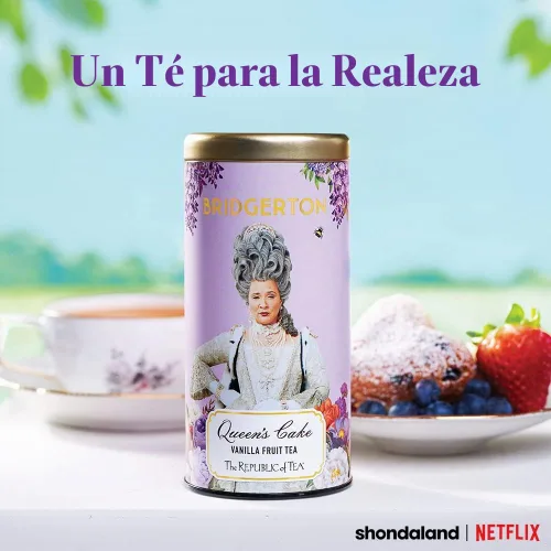 Vista 2 de The Republic of Tea - Bridgerton Queen's Cake - Té de frutas y vainilla, 36 bolsas de té