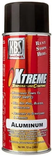 Vista 24 de KBS Coatings - Recubrimiento de temperatura Xtreme, color negro azabache , Acero inoxidable