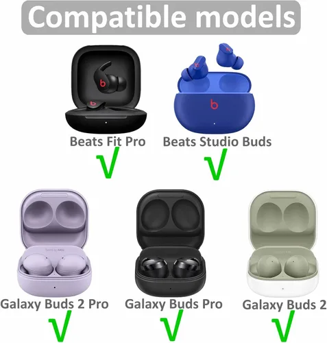 Vista 2 de 6 pares de almohadillas de espuma viscoelástica compatibles con Beats Fit Pro, S/M/L 3 tamaños de reemplazo, cancelación de ruido, ajuste