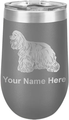 Vista 34 de LaserGram Vaso de vino de acero inoxidable de doble pared, grabado personalizado incluido (negro)