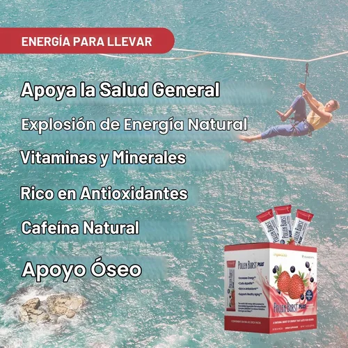 Vista 4 de Youngevity Pollen Burst Strawberry Acai Energy Drink Mix, caja de 30