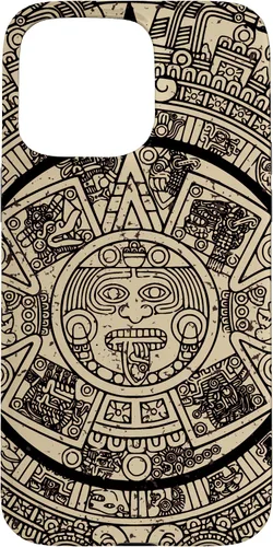Vista 28 de Funda para iPhone 16 Mexican Aztec Sun Stone Maya Calendar VII